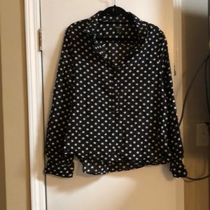 J. Crew polka dot top
